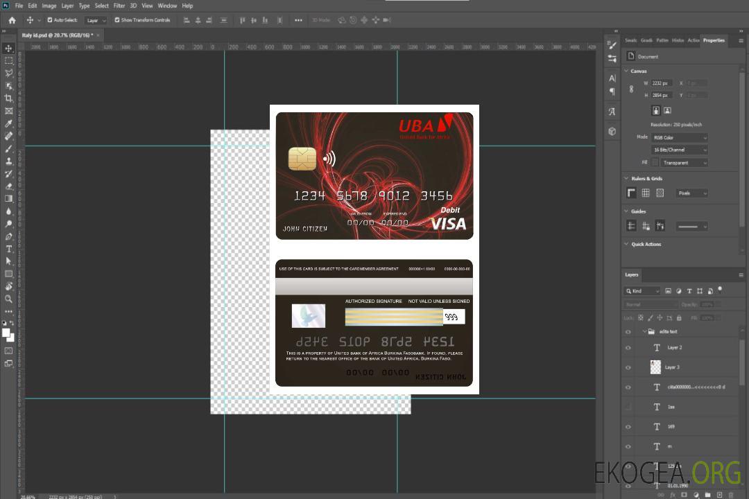 Carte visa Afrique de la banque unie du Burkina Faso template Carte visa Afrique de la banque unie du Burkina Faso template